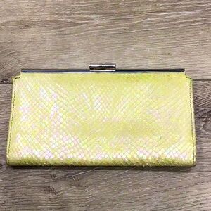Abas Green Snake Leather Clutch Wallet